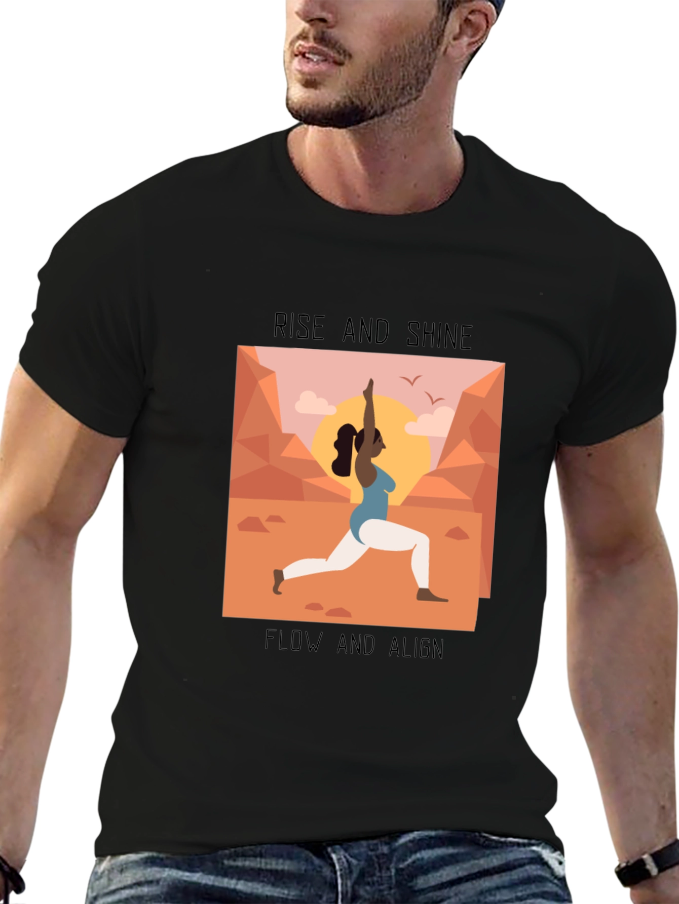Yoga Graphic Tee - Rise and Shine