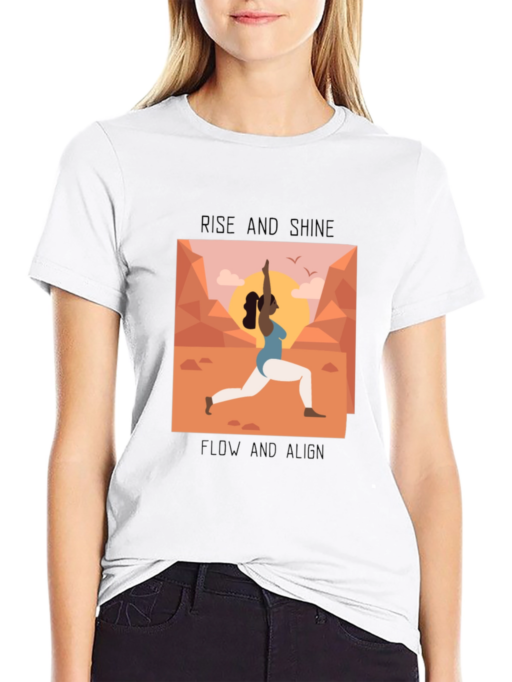 Yoga Graphic Tee - Rise and Shine