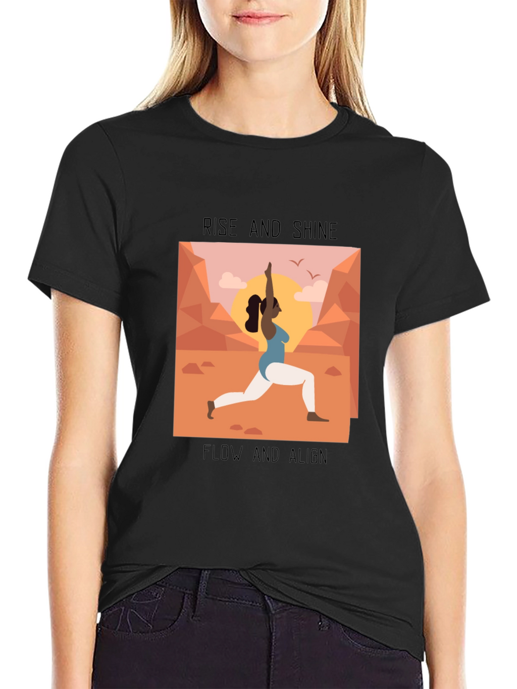 Yoga Graphic Tee - Rise and Shine