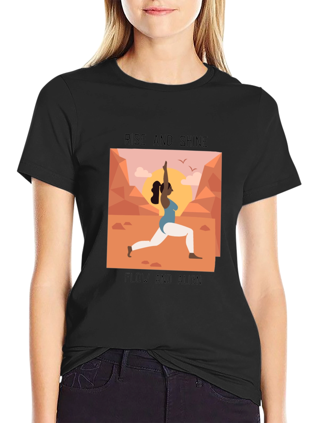 Yoga Graphic Tee - Rise and Shine