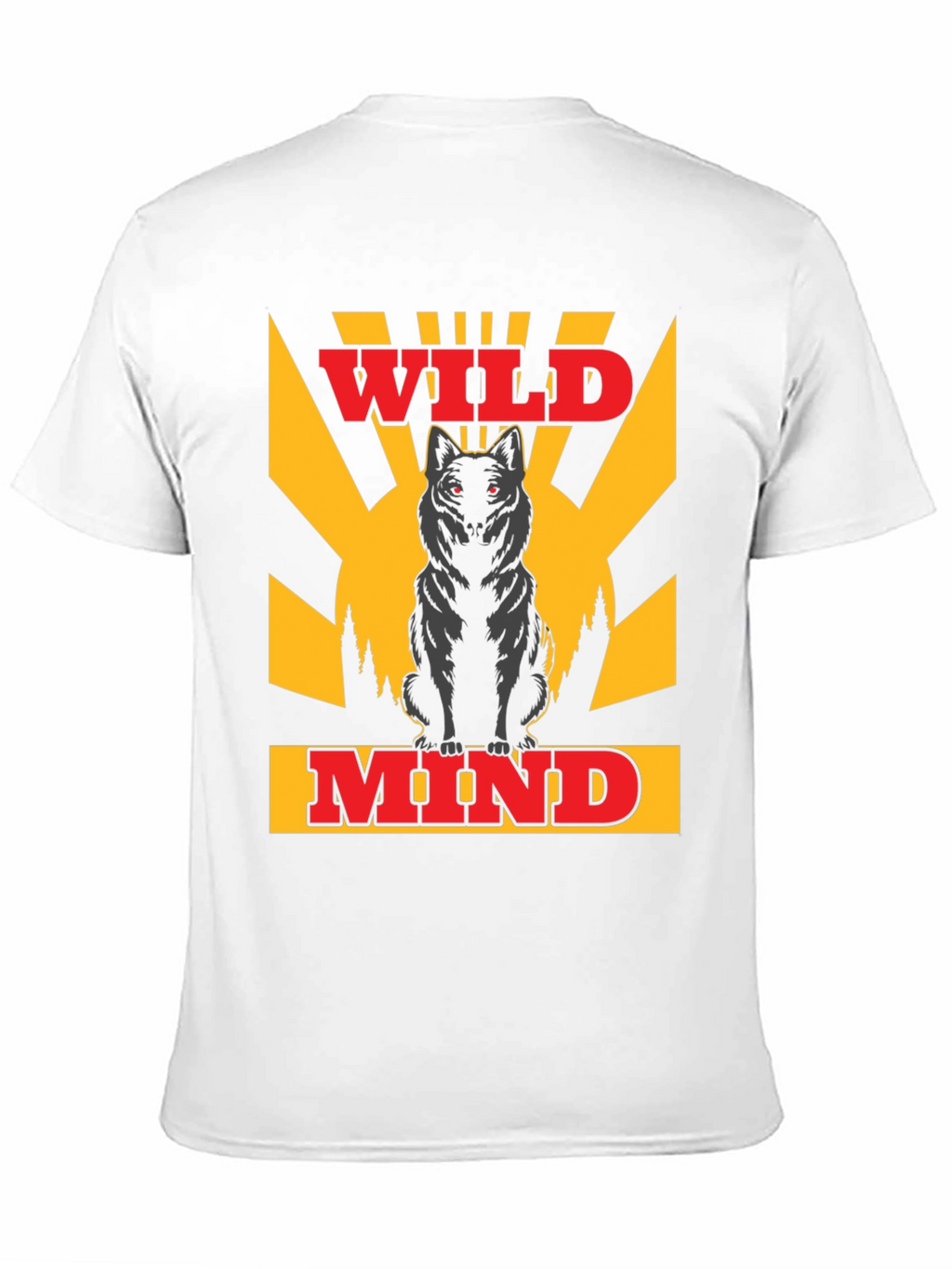 Wild Mind Wolf Graphic T-Shirt - Black