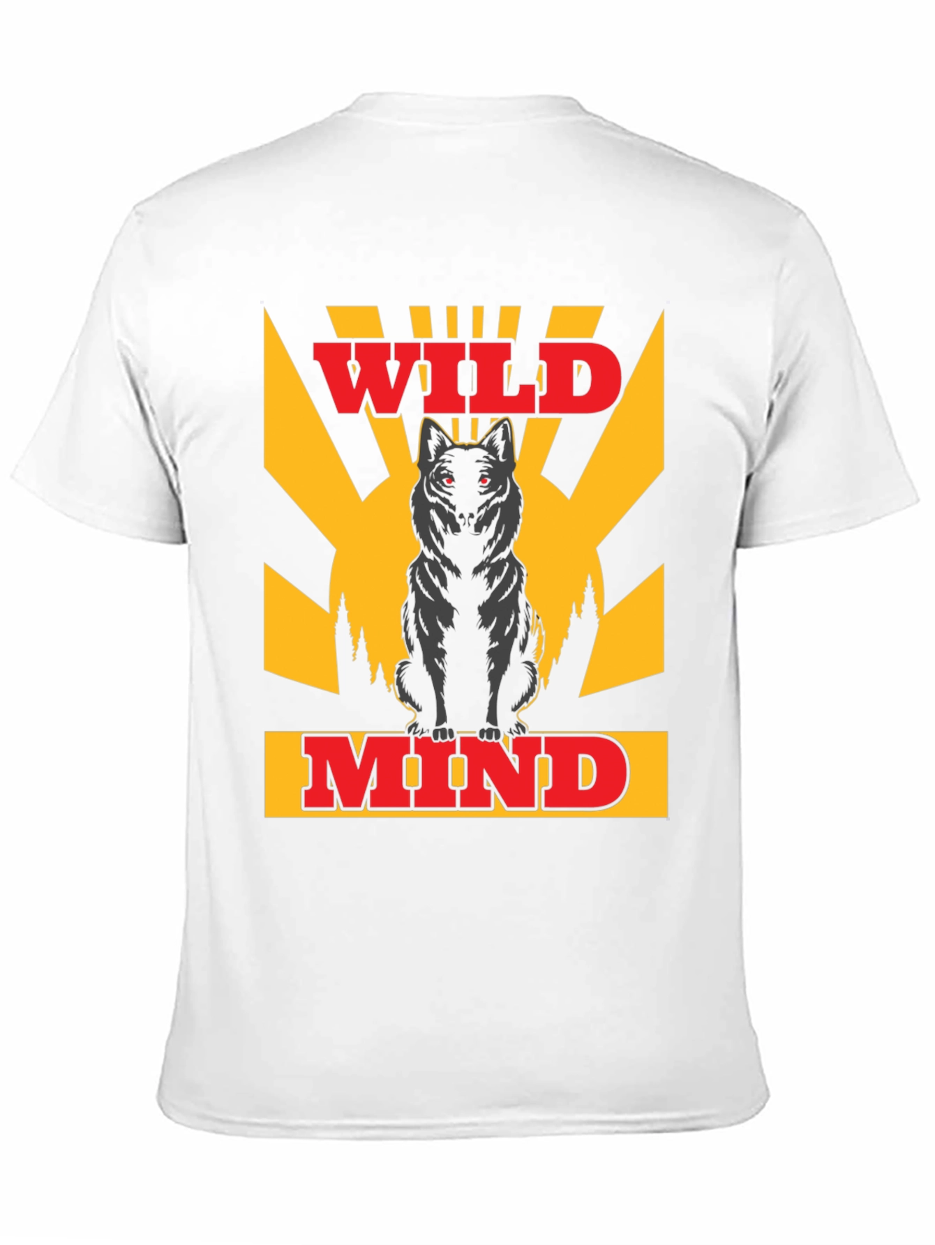 Wild Mind Wolf Graphic T-Shirt - Black