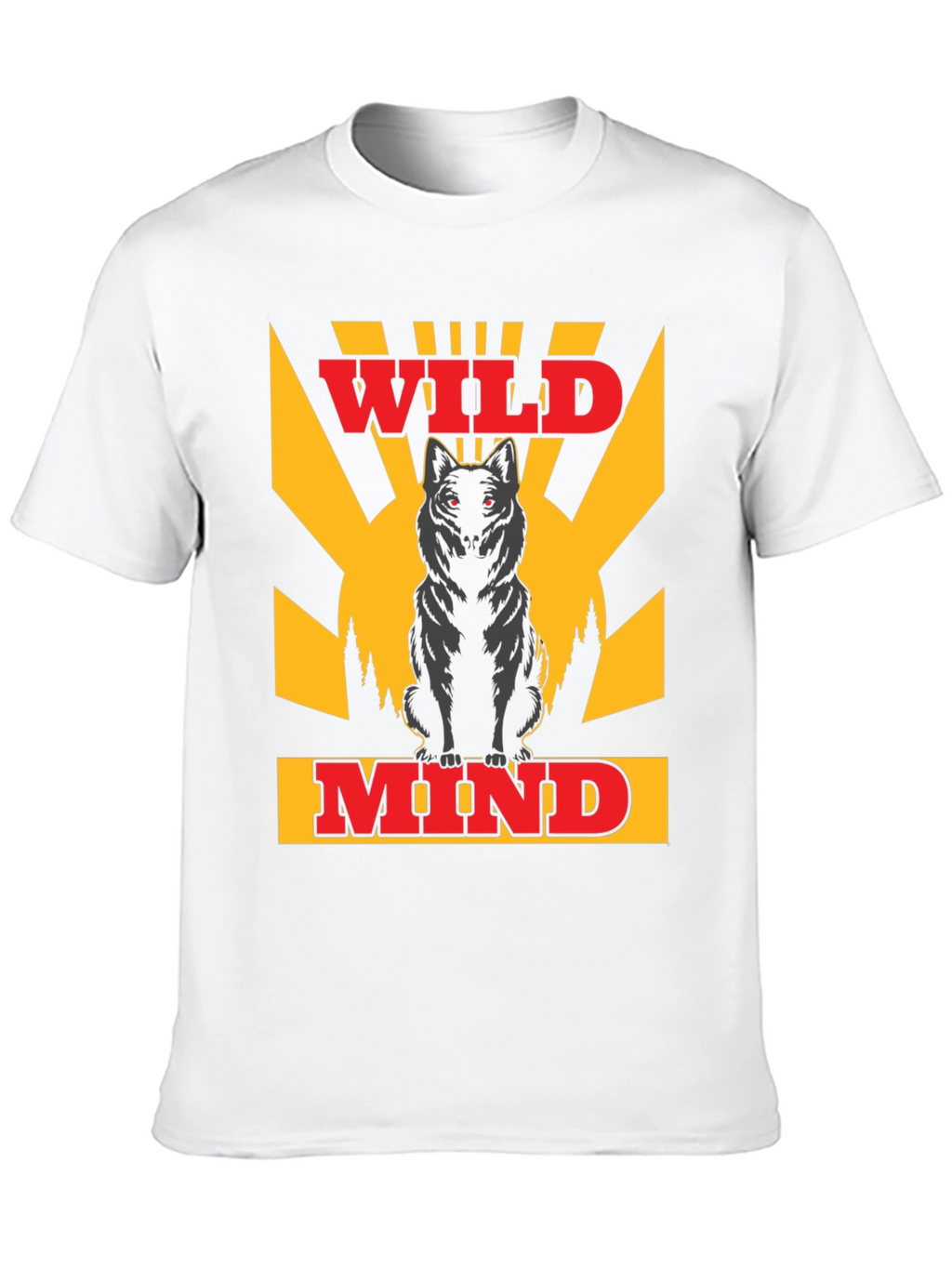 Wild Mind Wolf Graphic T-Shirt - Black