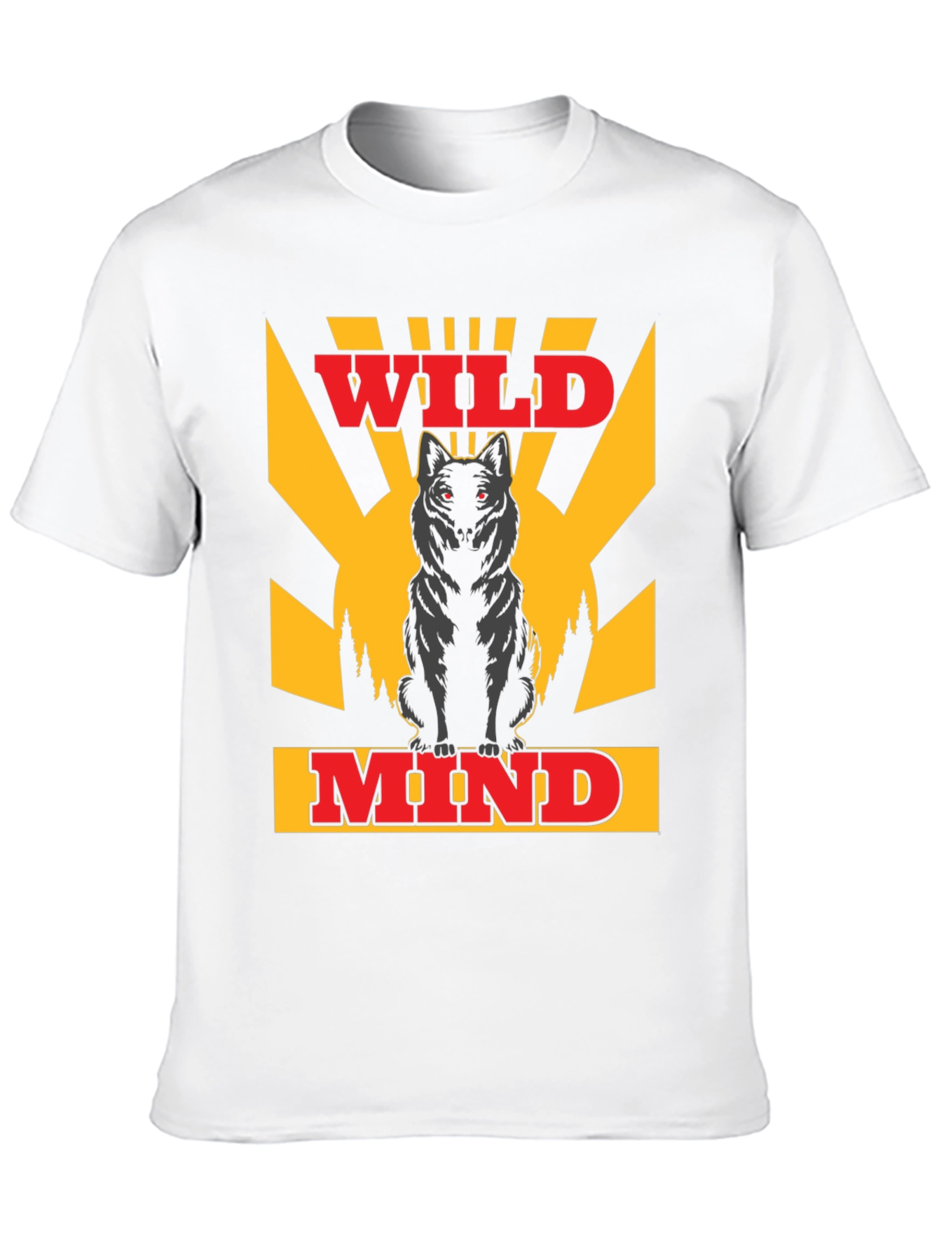 Wild Mind Wolf Graphic T-Shirt - Black