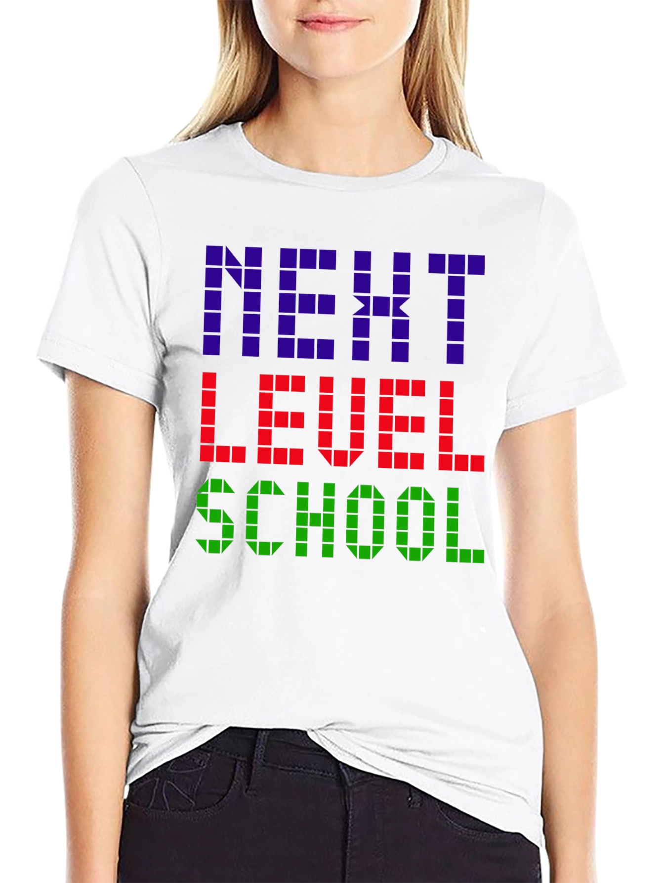 Next Level School T-Shirt - Gamer Pixel Style