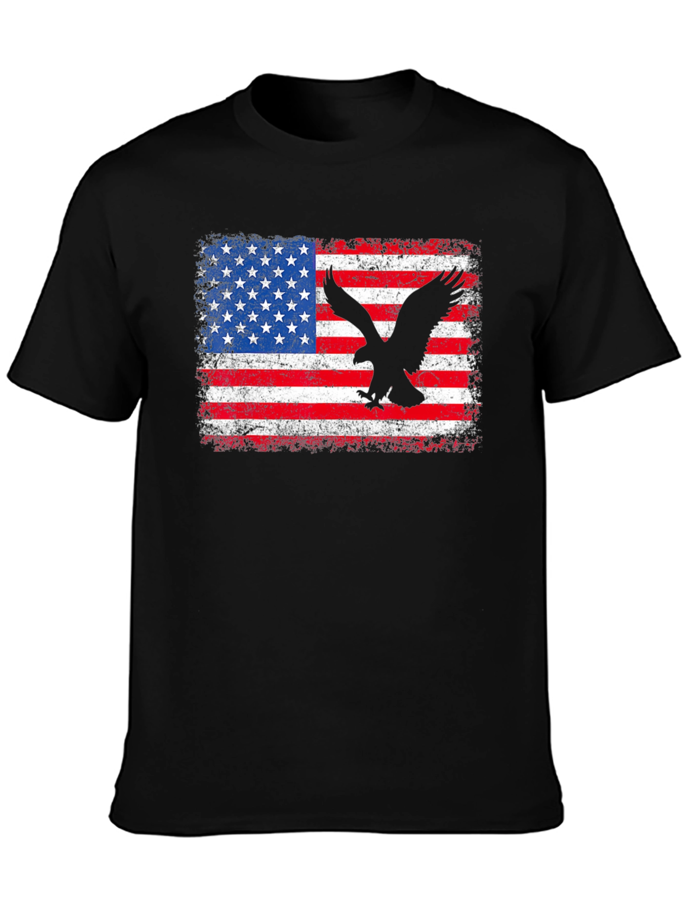 American Flag Eagle Graphic Tee - Patriotic Style