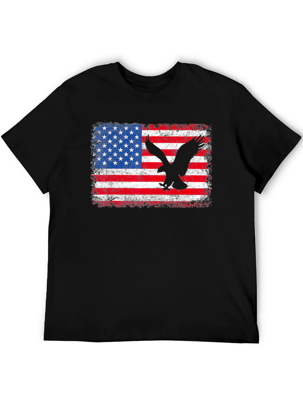 American Flag Eagle Graphic Tee - Patriotic Style