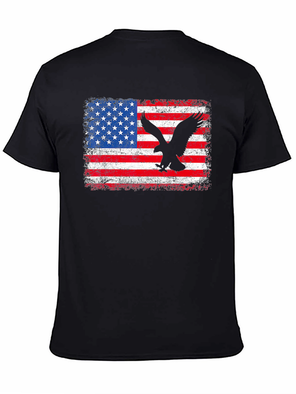 American Flag Eagle Graphic Tee - Patriotic Style