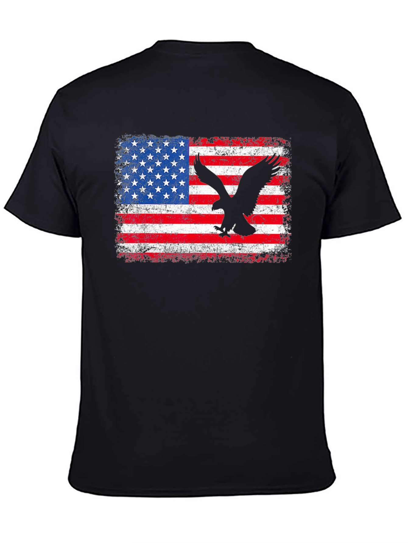 American Flag Eagle Graphic Tee - Patriotic Style