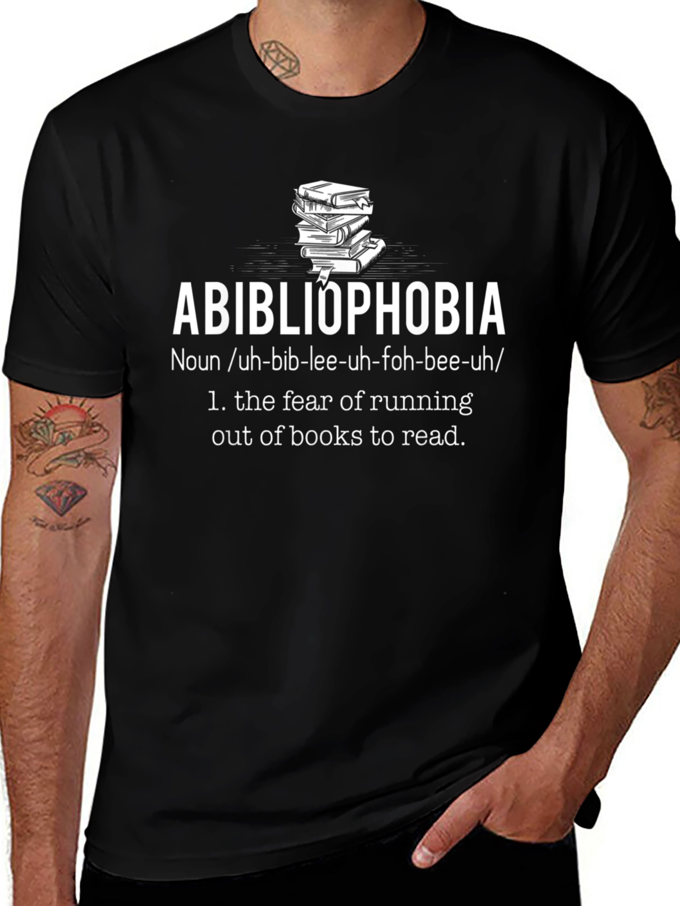 Abibliophobia T-Shirt - Fear of Running Out of Books