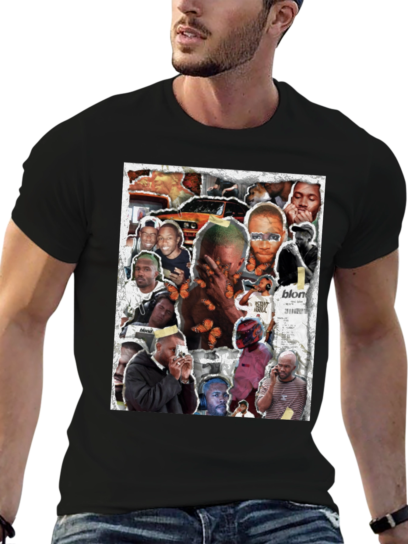 Frank Ocean Collage Black T-Shirt