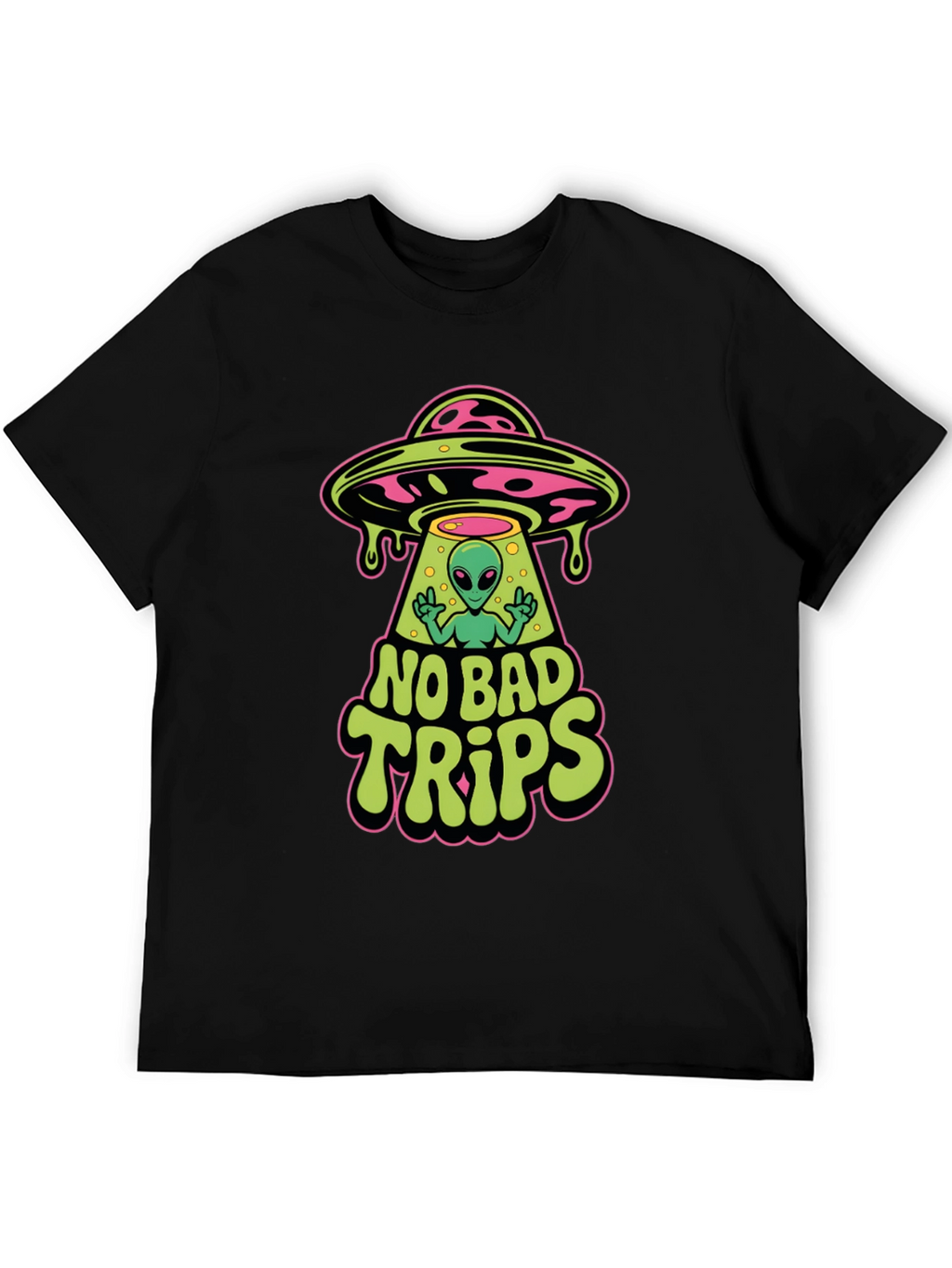 No Bad Trips Alien Graphic T-Shirt