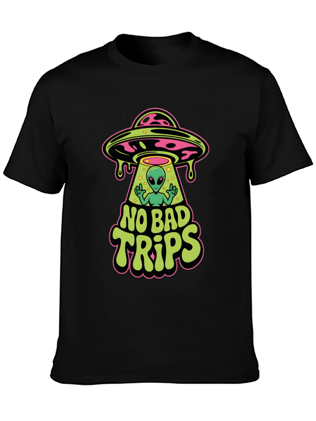 No Bad Trips Alien Graphic T-Shirt