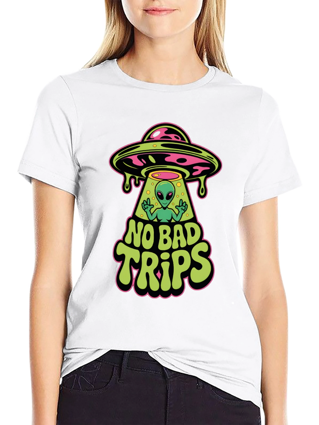 No Bad Trips Alien Graphic T-Shirt