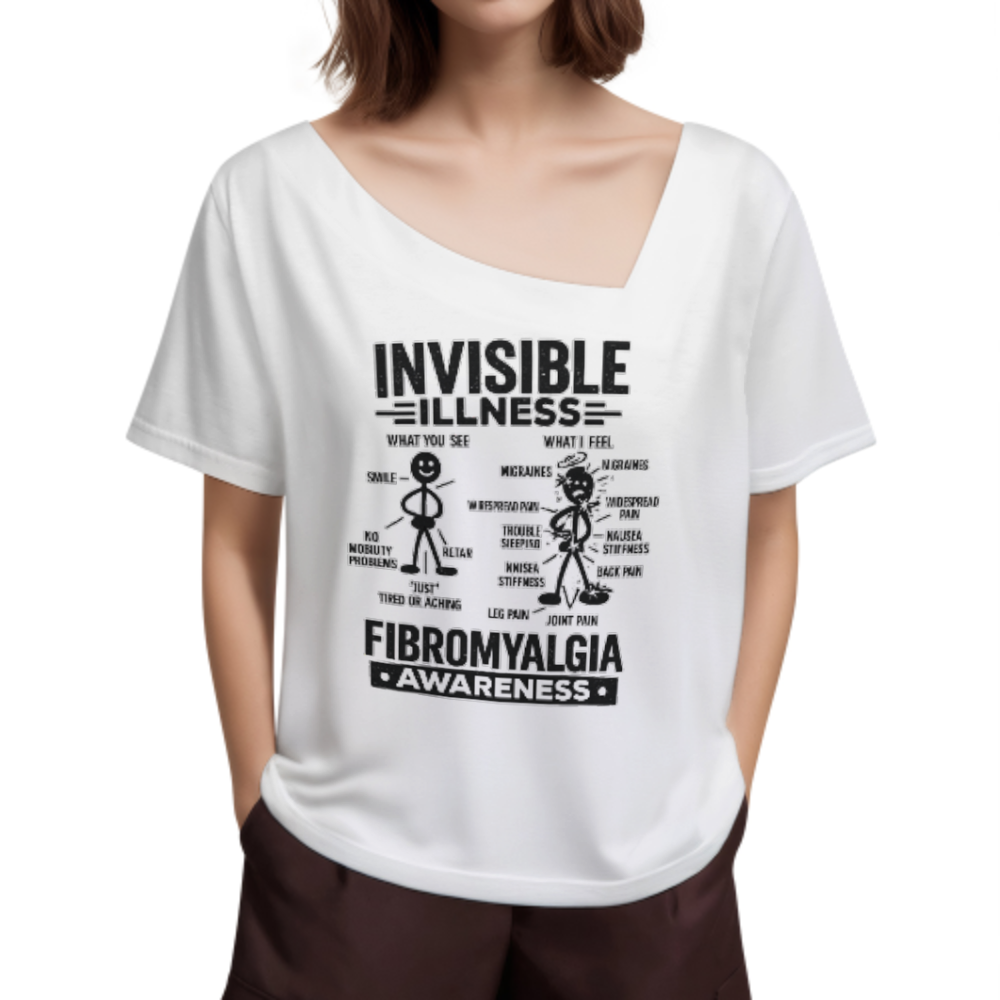 Invisible Illness Fibromyalgia Awareness T-Shirt – Strength, Courage & Chronic Pain Support Tee(z1074)