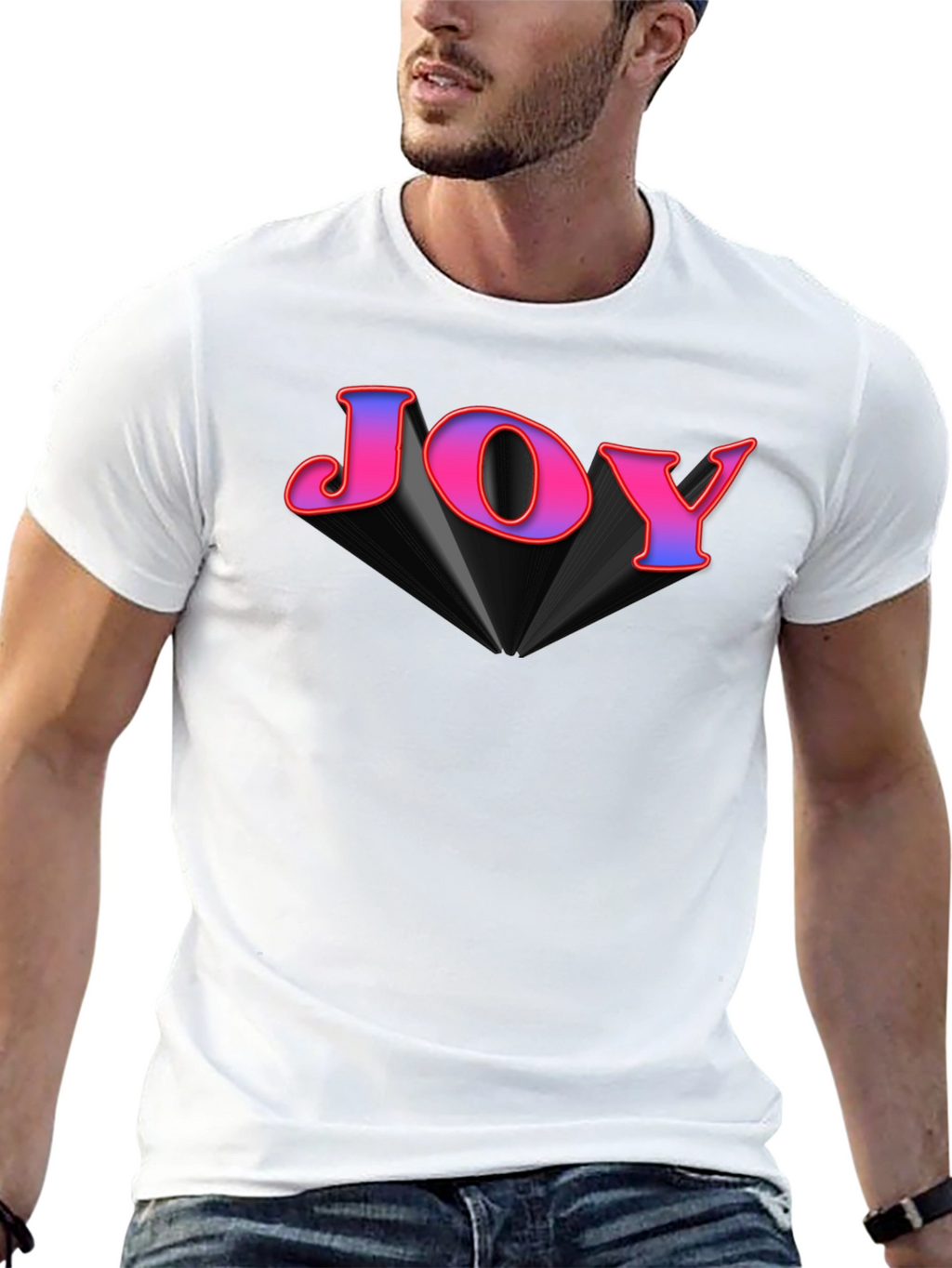 Joy Graphic Tee - Black Cotton Blend