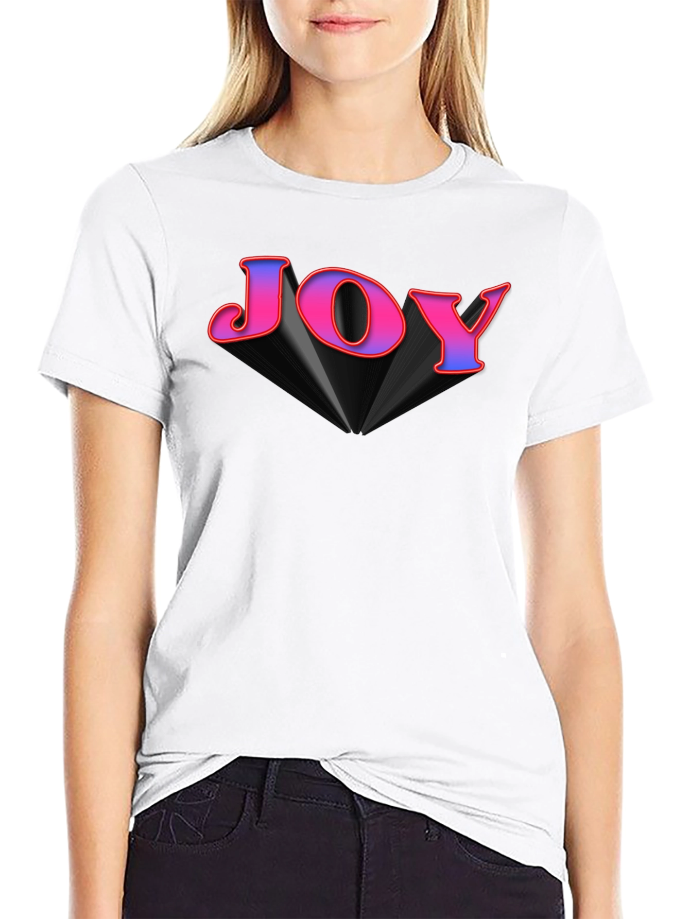 Joy Graphic Tee - Black Cotton Blend