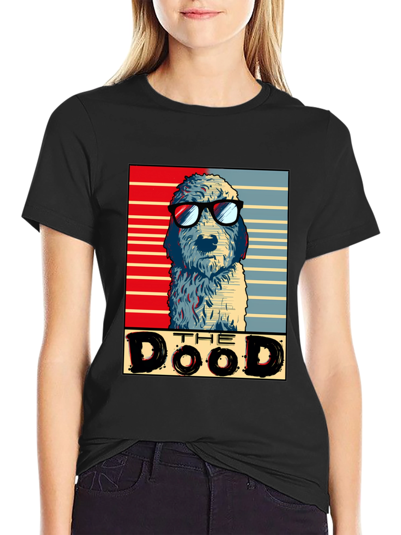 The Dood T-Shirt - Dog with Glasses Cool Graphic Tee