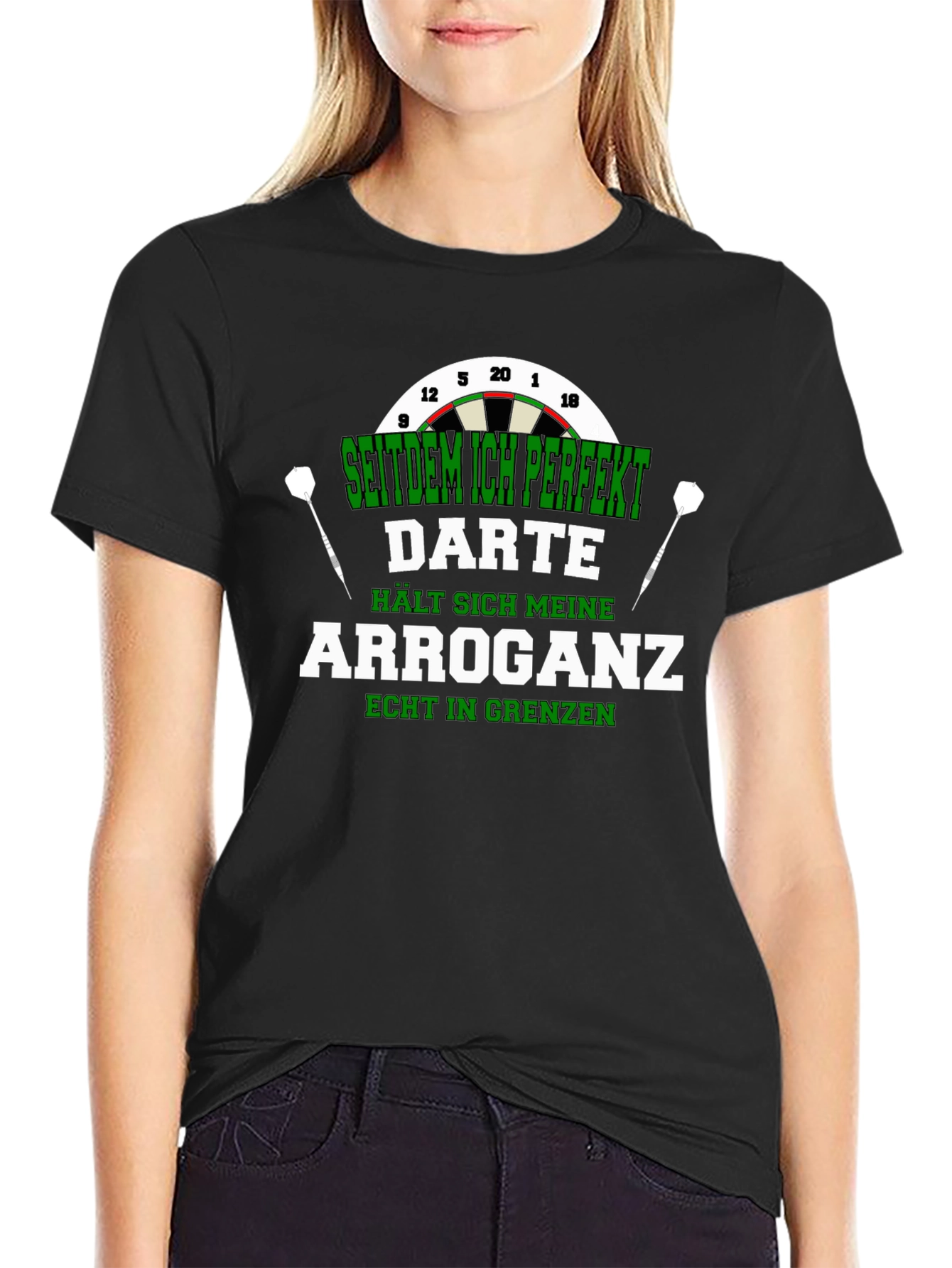 Funny Dart T-Shirt - Arrogance in Check