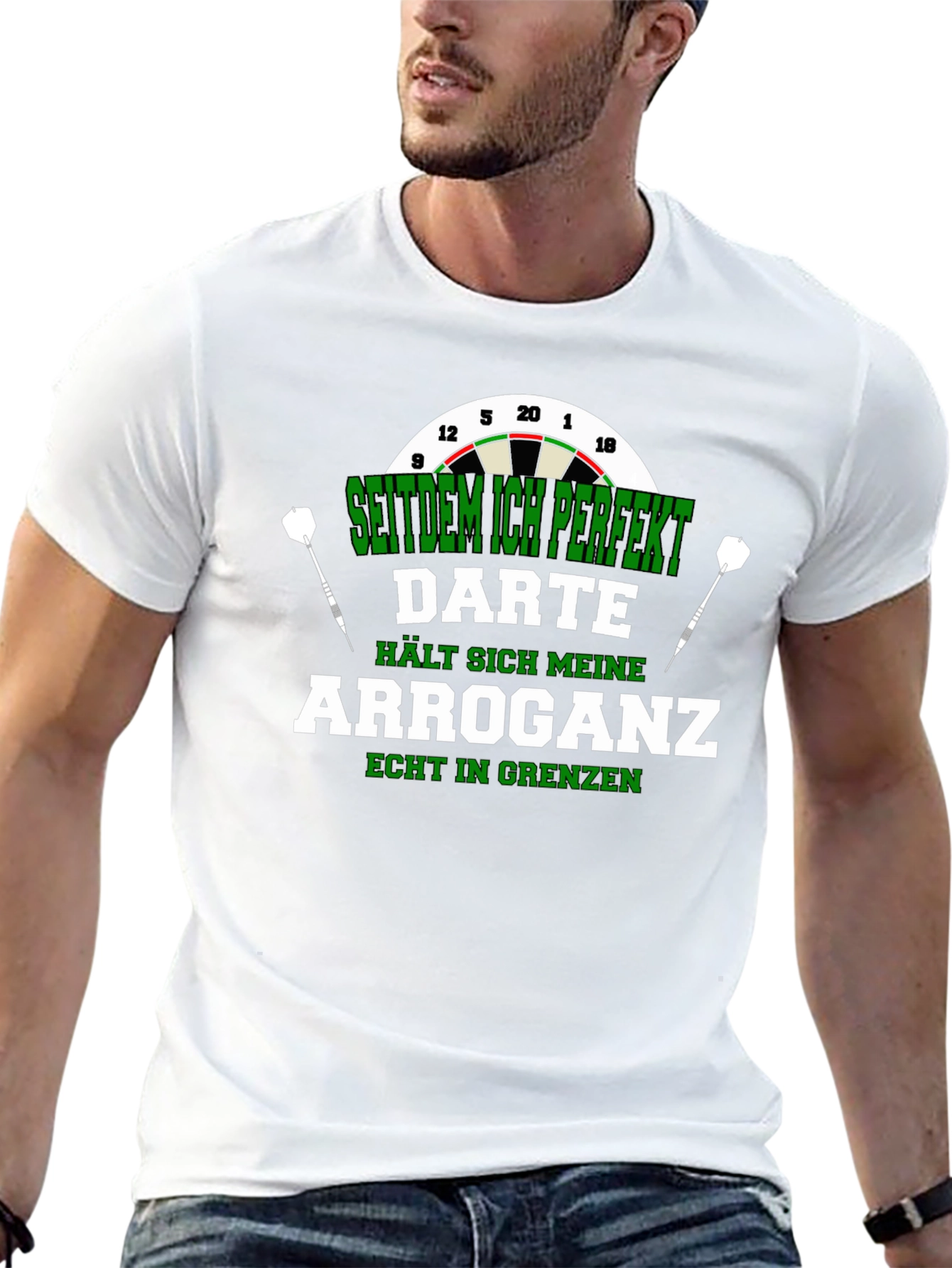 Funny Dart T-Shirt - Arrogance in Check
