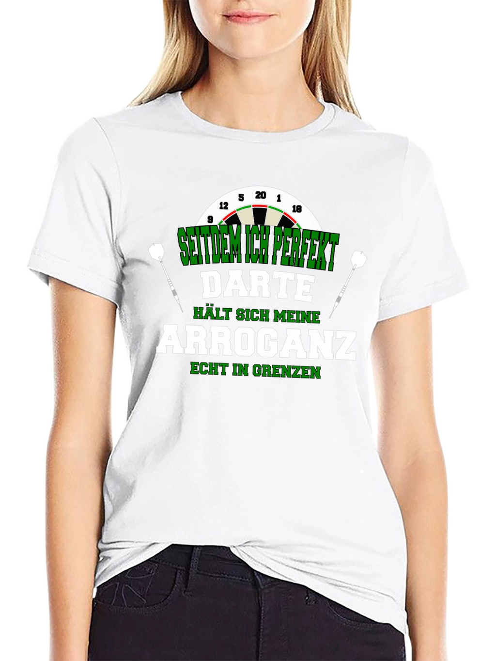 Funny Dart T-Shirt - Arrogance in Check