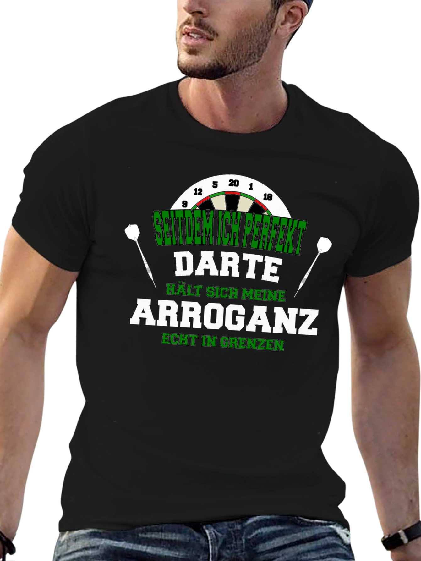 Funny Dart T-Shirt - Arrogance in Check