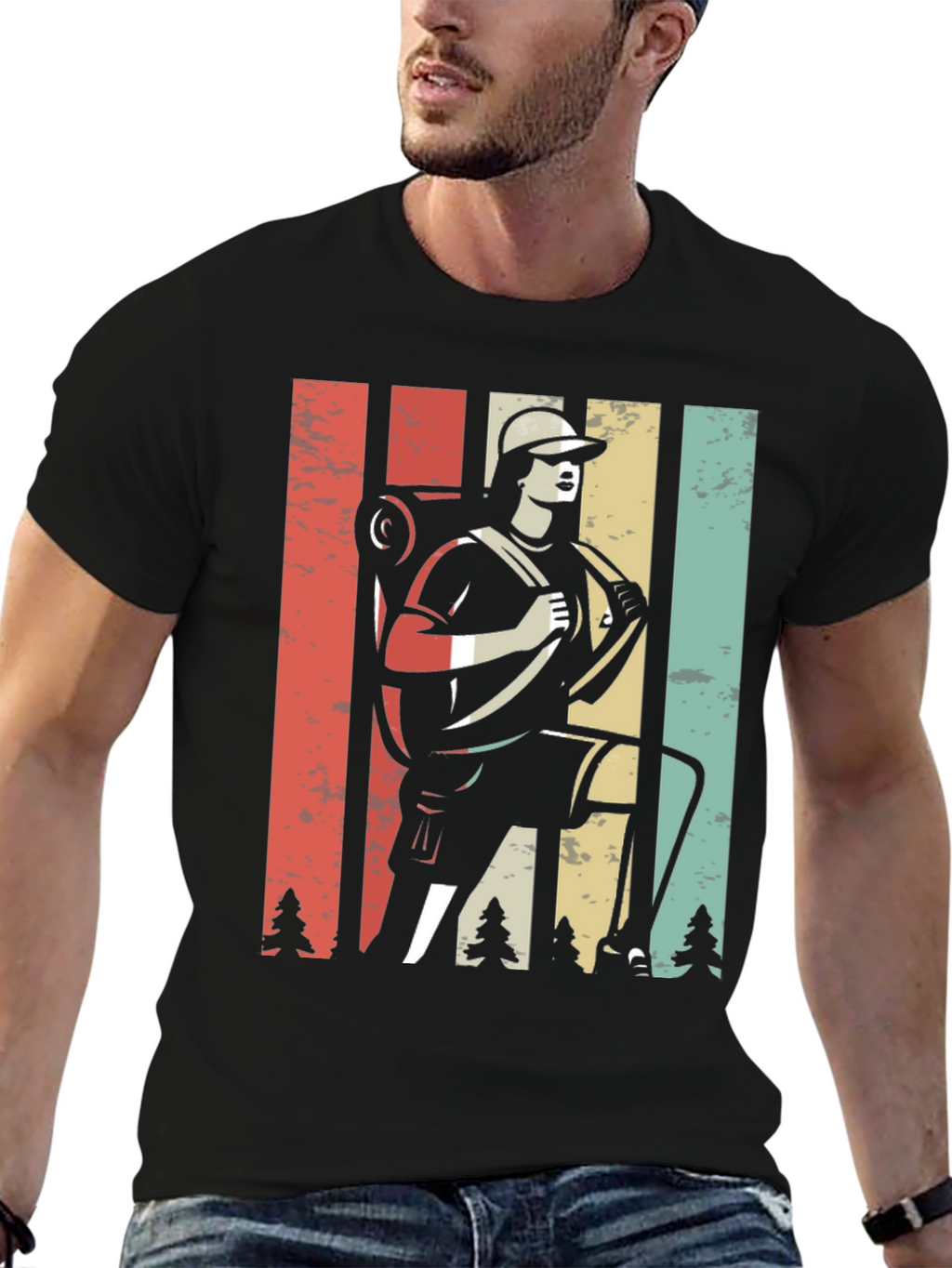 Retro Hiker Graphic Tee - Adventure Ready!