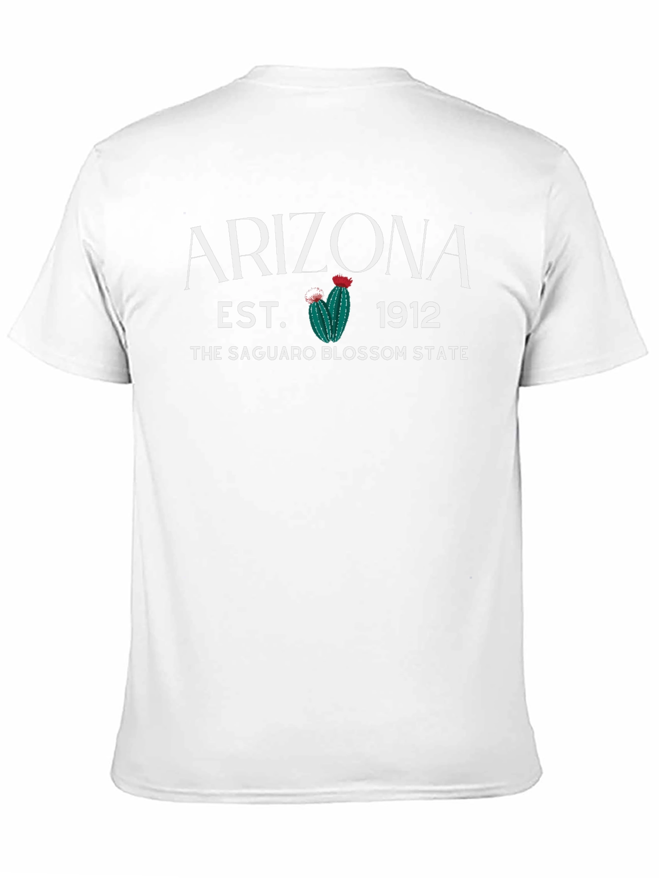 Arizona Saguaro Blossom State Black T-Shirt