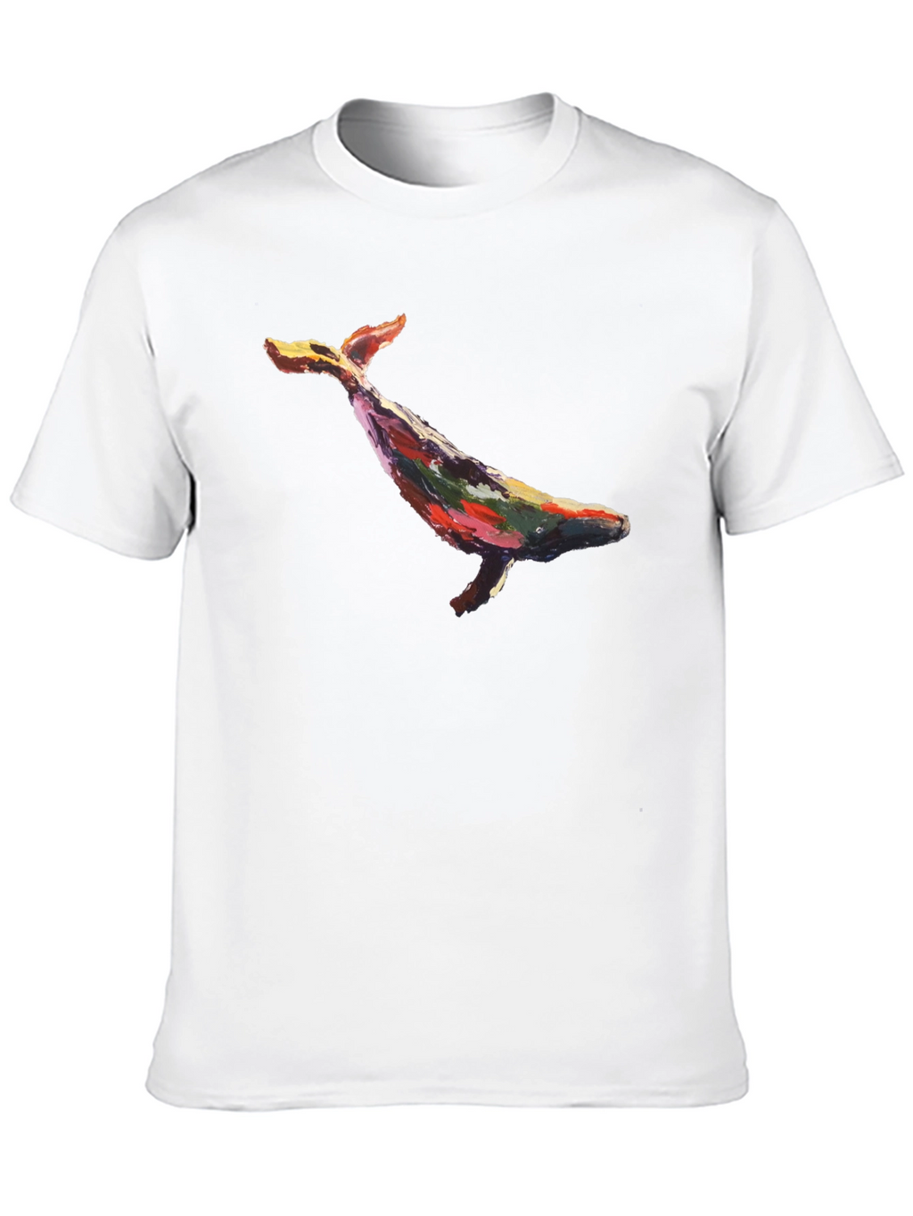 Whale Art Graphic Black T-Shirt