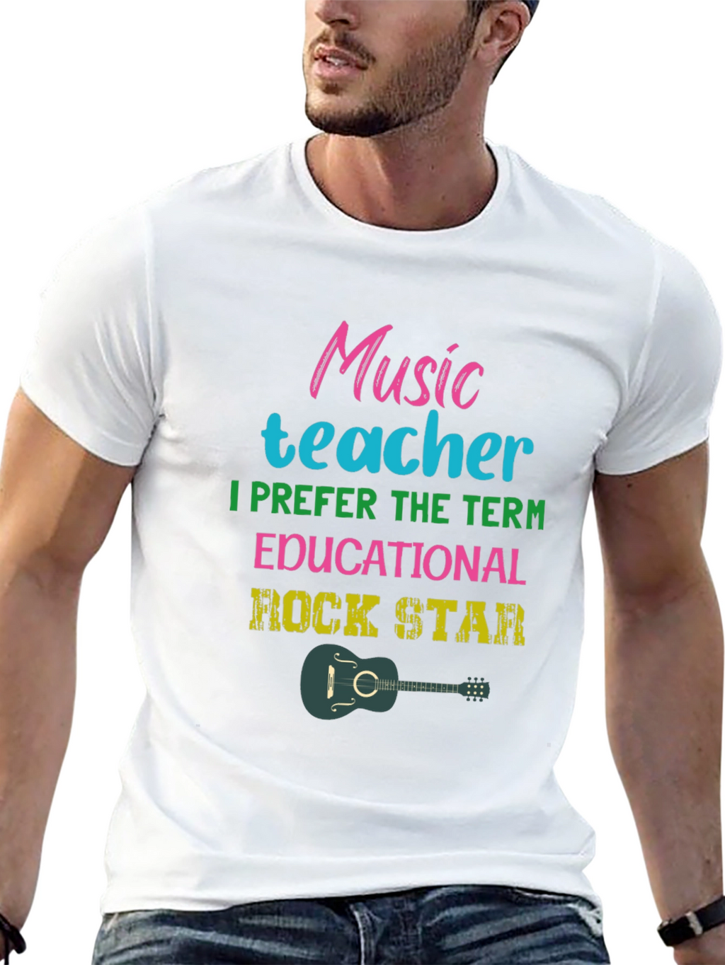 Music Teacher Educational Rock Star Graphic Tee