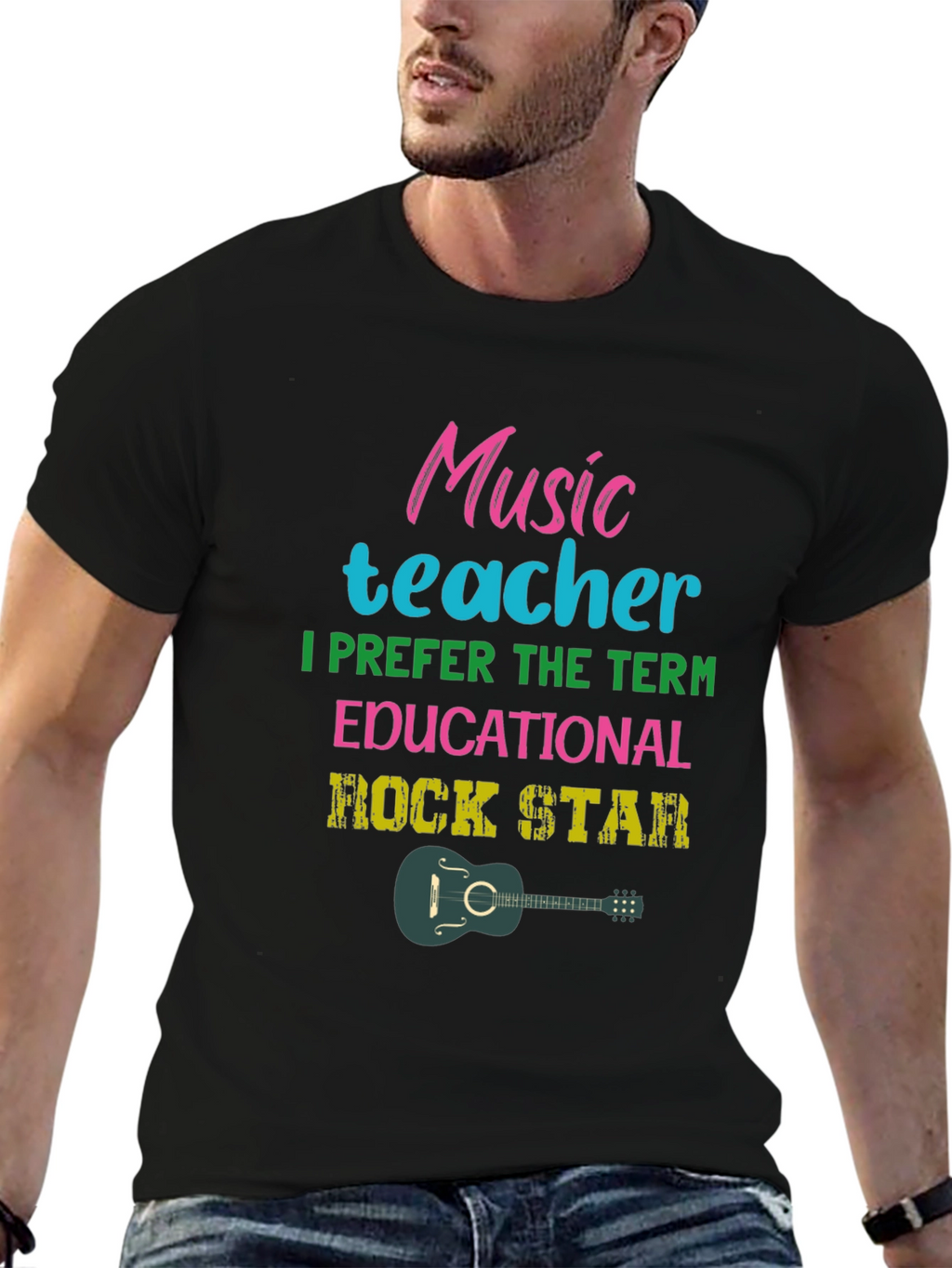 Music Teacher Educational Rock Star Graphic Tee
