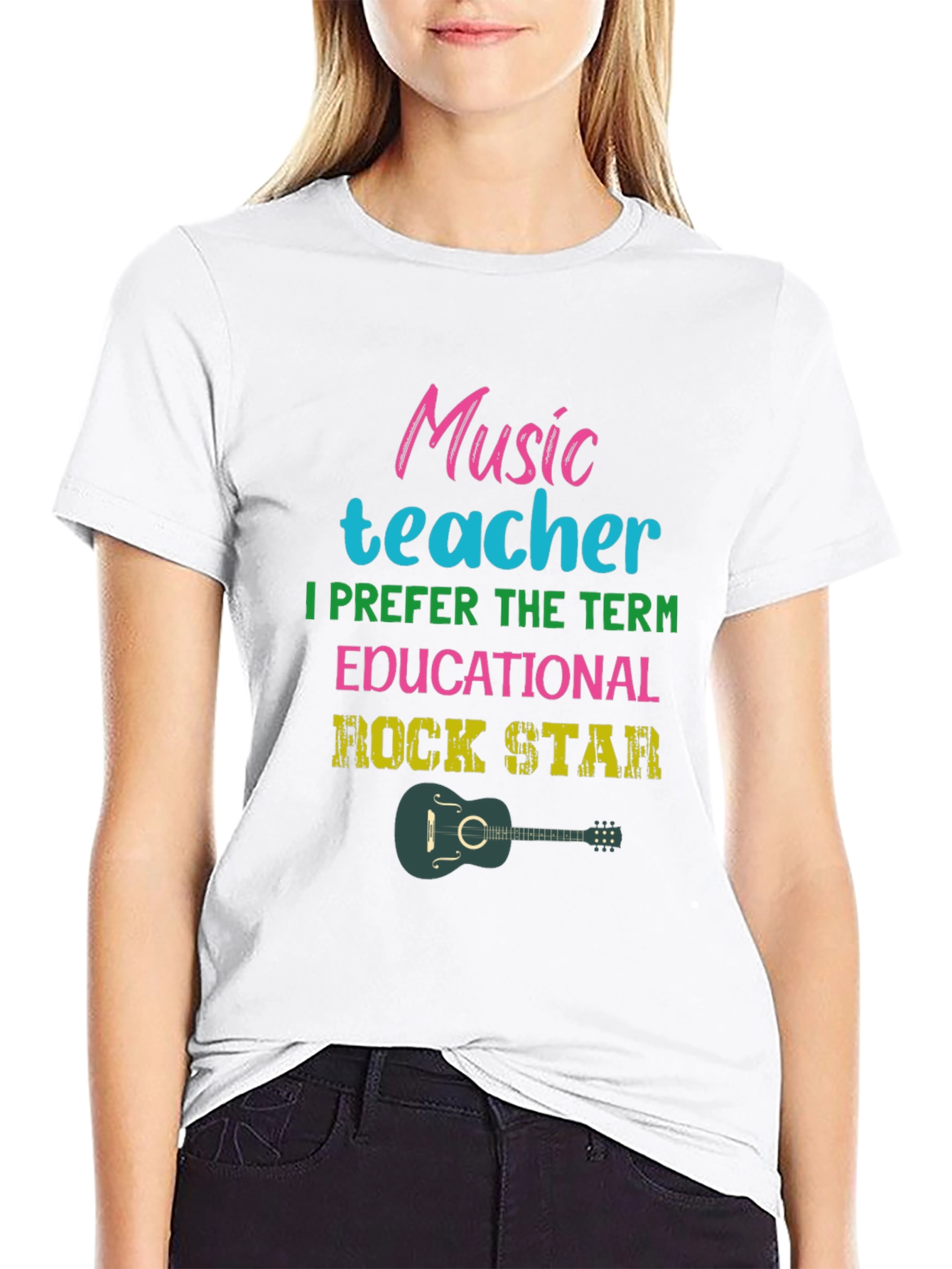 Music Teacher Educational Rock Star Graphic Tee