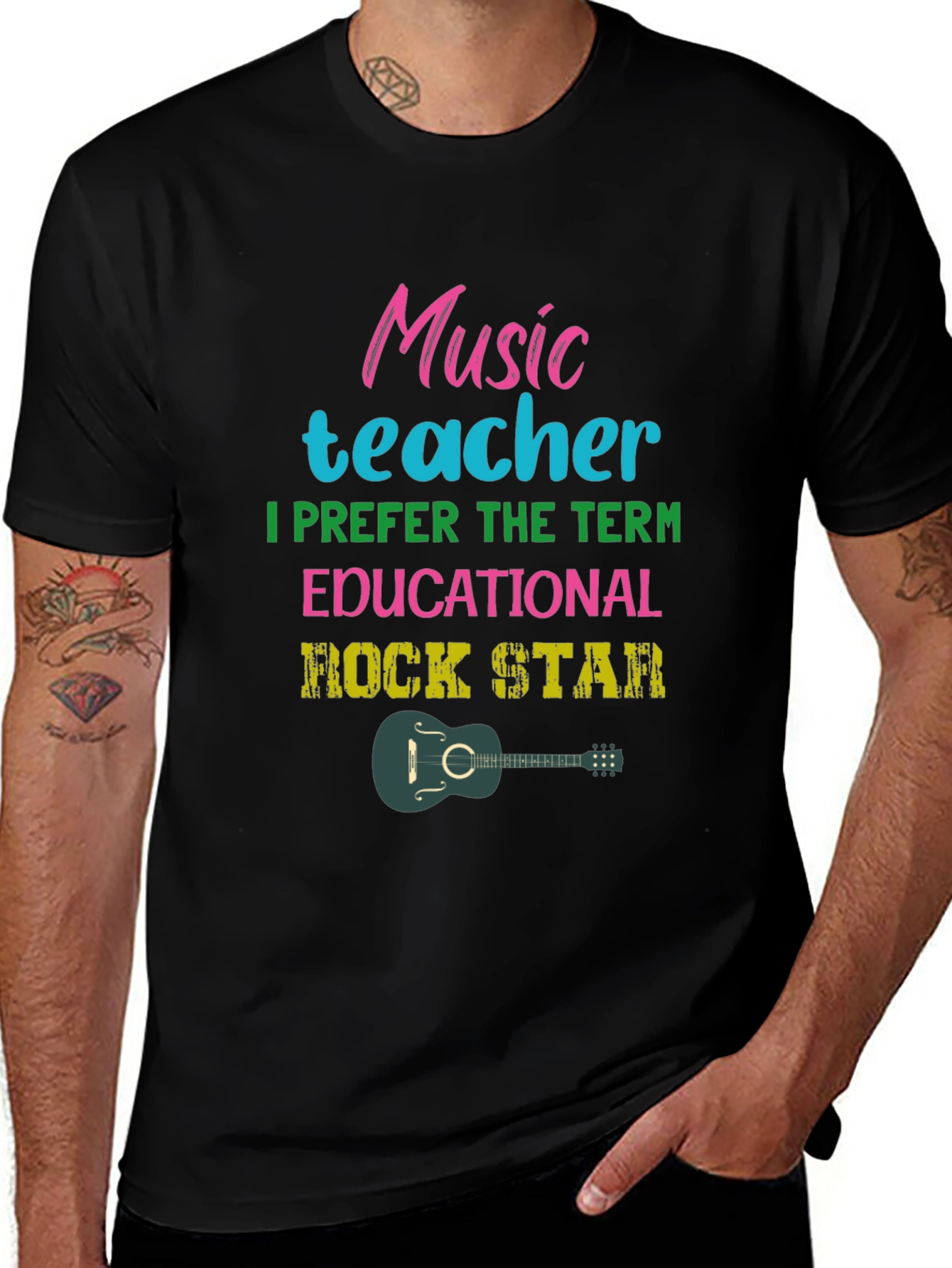 Music Teacher Educational Rock Star Graphic Tee