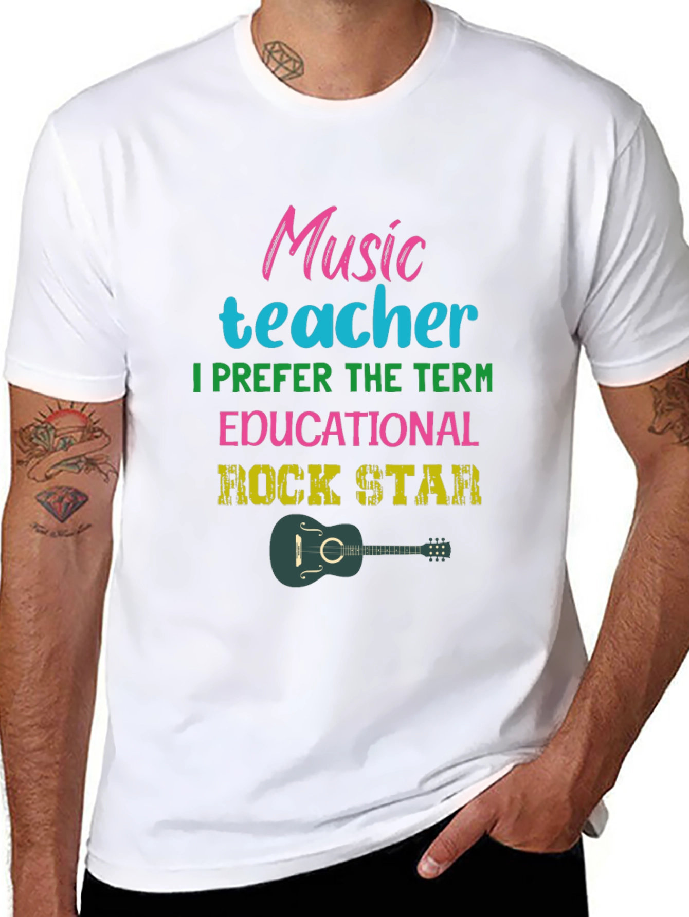 Music Teacher Educational Rock Star Graphic Tee