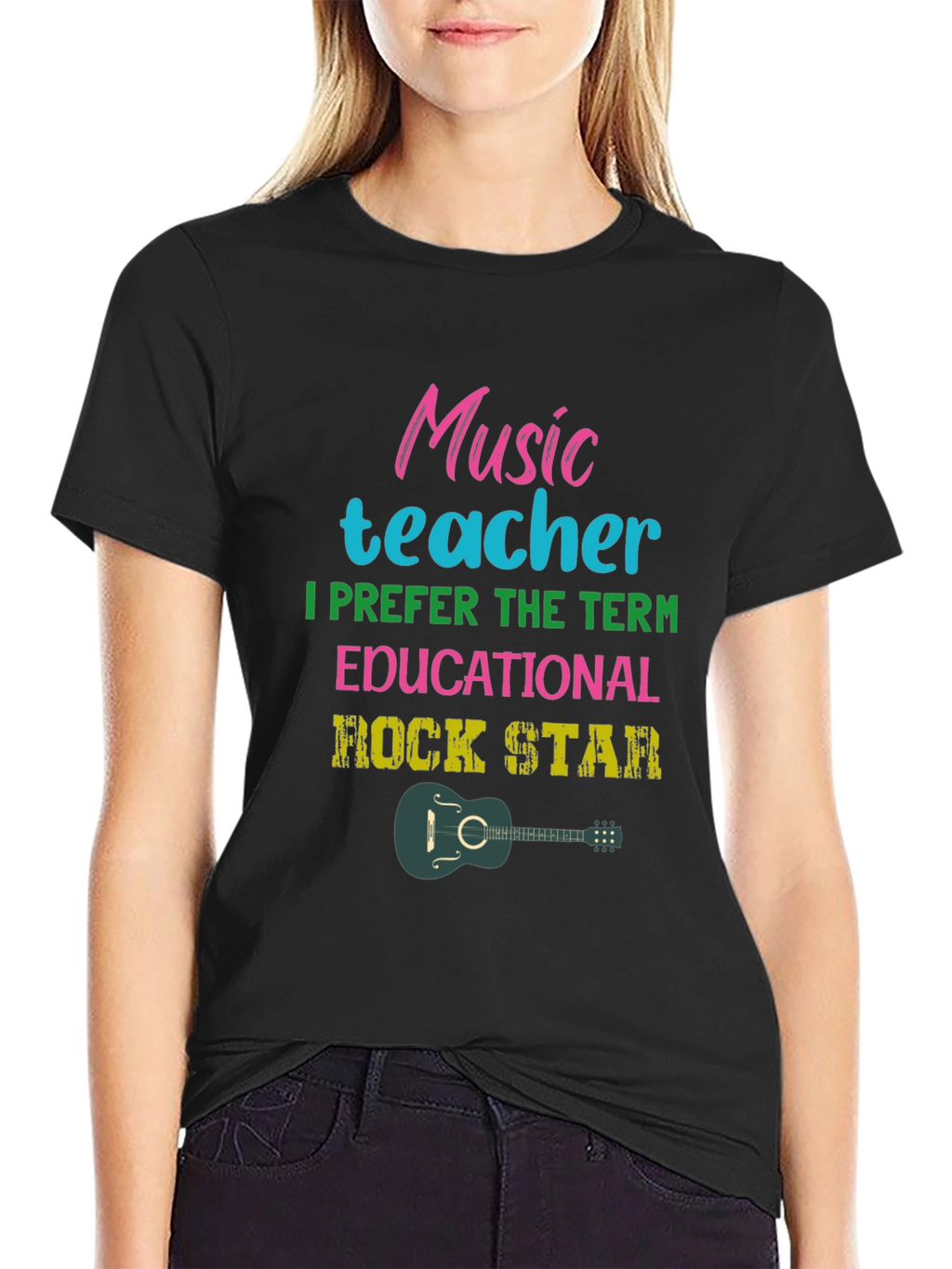 Music Teacher Educational Rock Star Graphic Tee