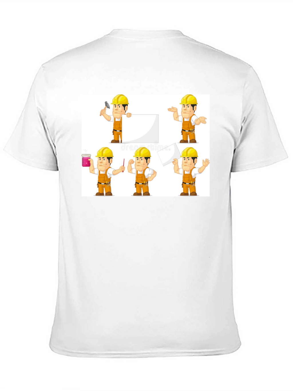 Construction Worker Cartoon T-Shirt