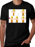 Construction Worker Cartoon T-Shirt