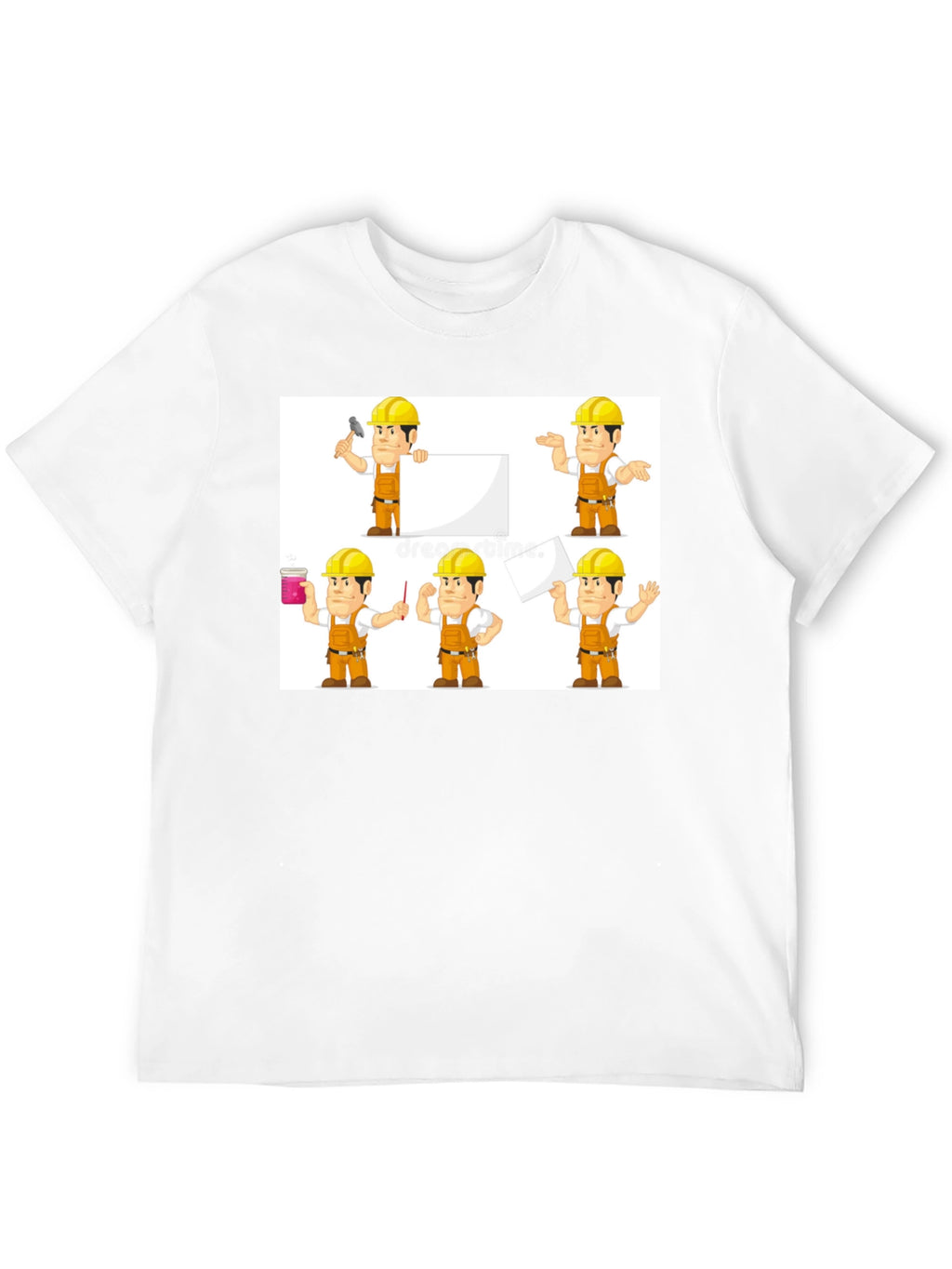 Construction Worker Cartoon T-Shirt