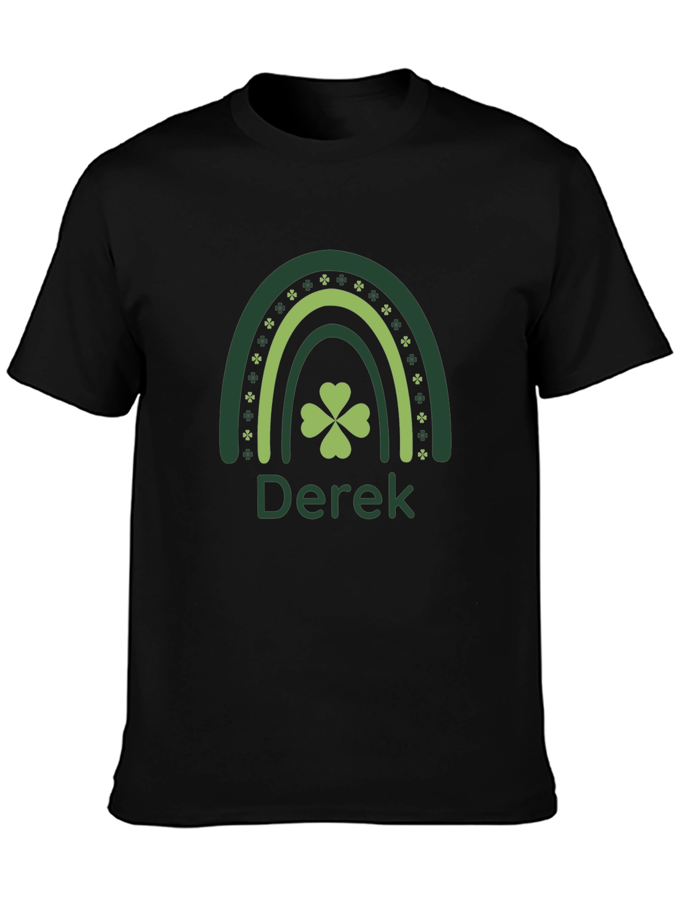 St. Patricks Day Rainbow Shamrock Personalized T-Shirt