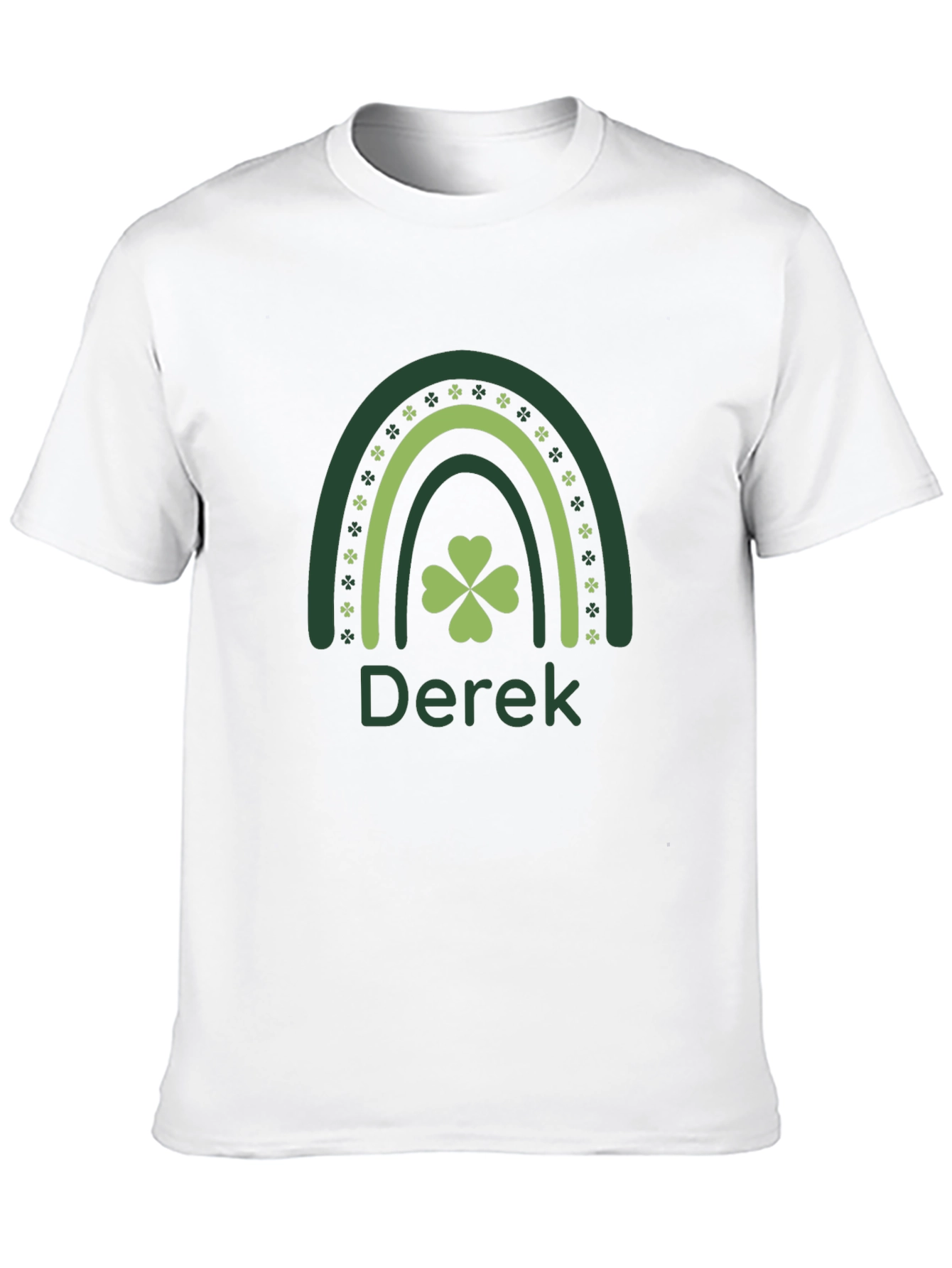 St. Patricks Day Rainbow Shamrock Personalized T-Shirt