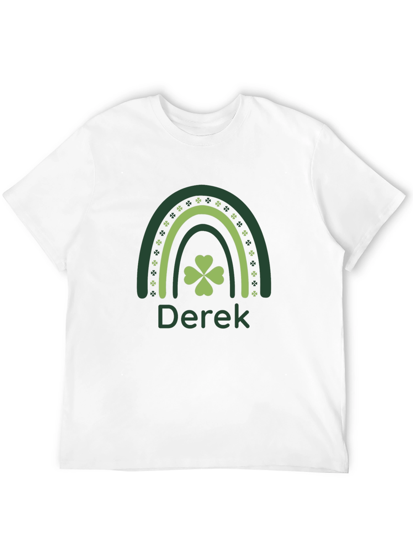 St. Patricks Day Rainbow Shamrock Personalized T-Shirt