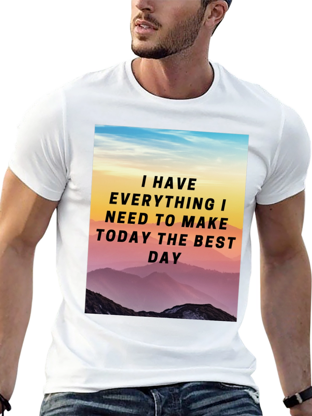 Motivational Mountain Scene T-Shirt