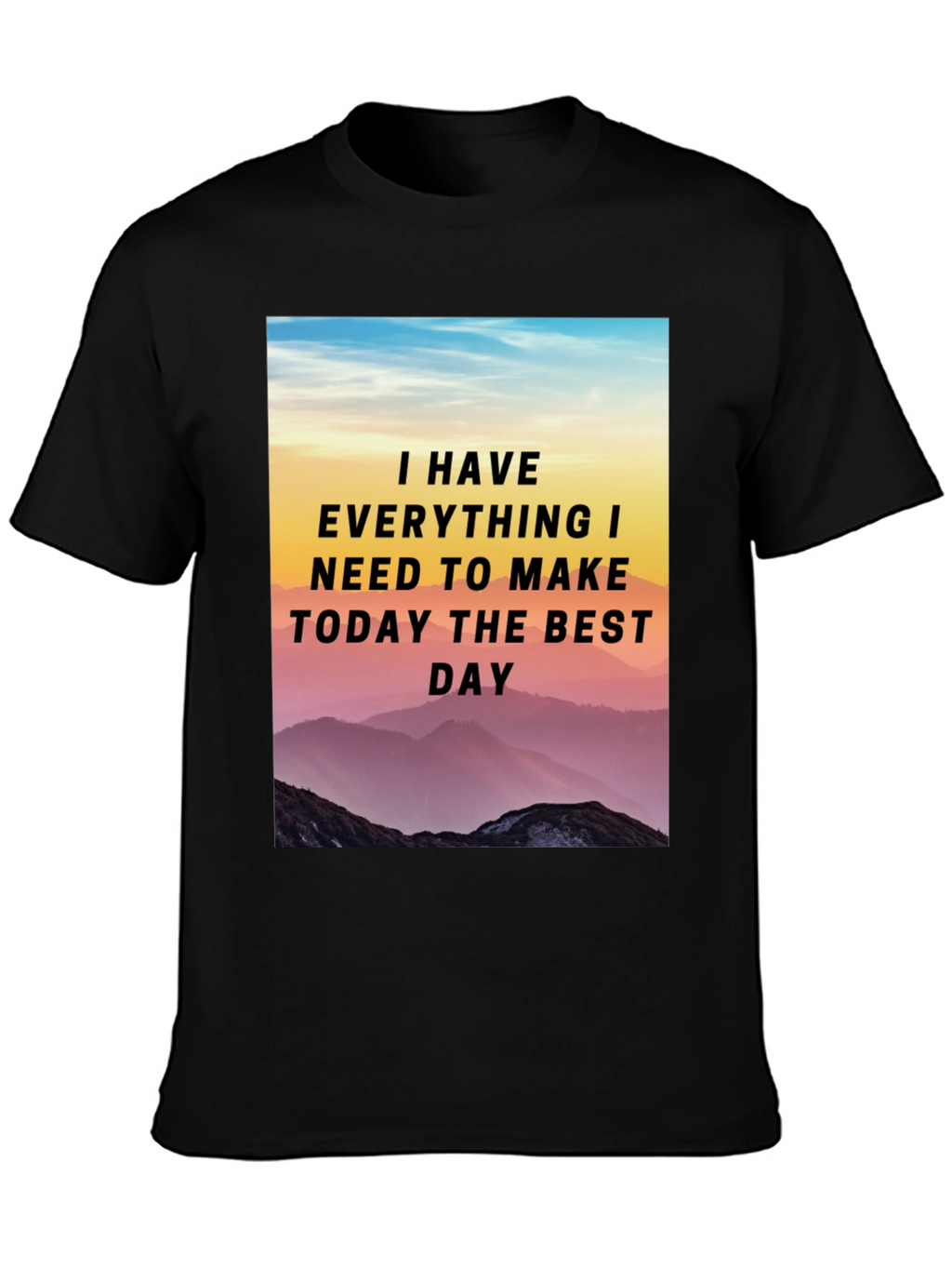 Motivational Mountain Scene T-Shirt