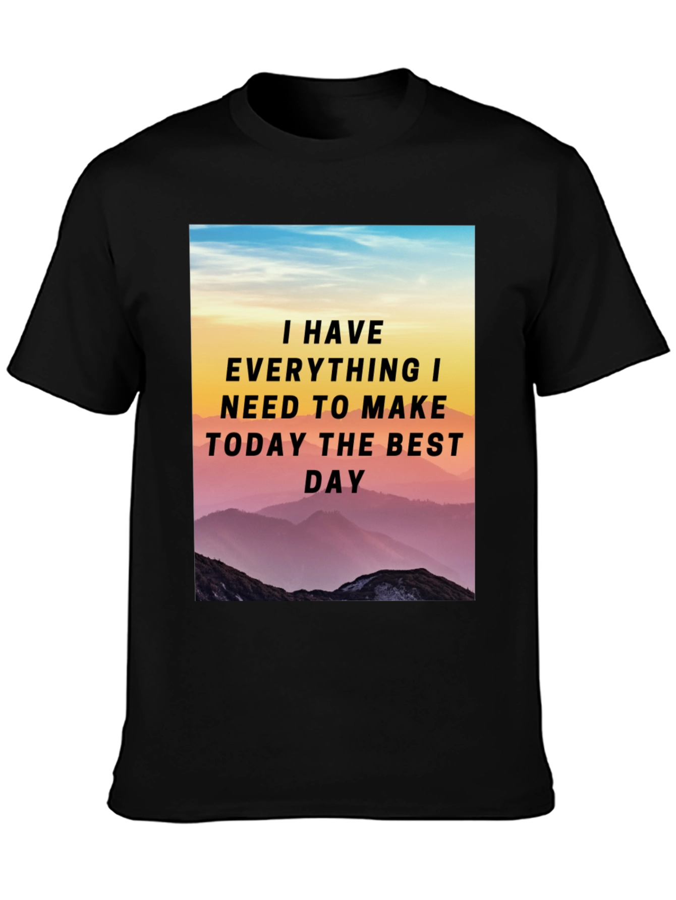 Motivational Mountain Scene T-Shirt