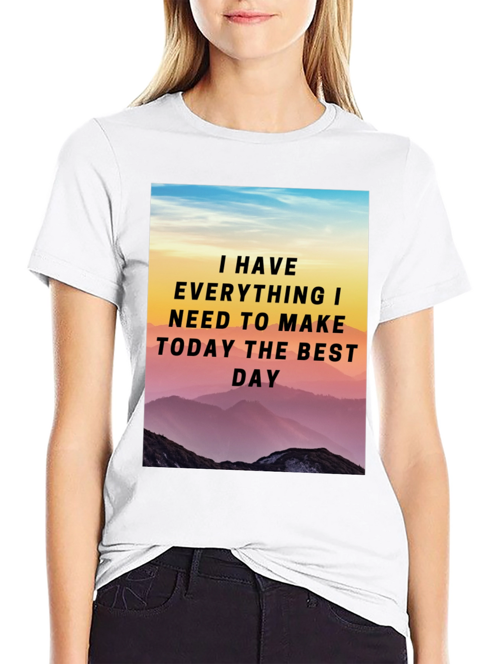 Motivational Mountain Scene T-Shirt