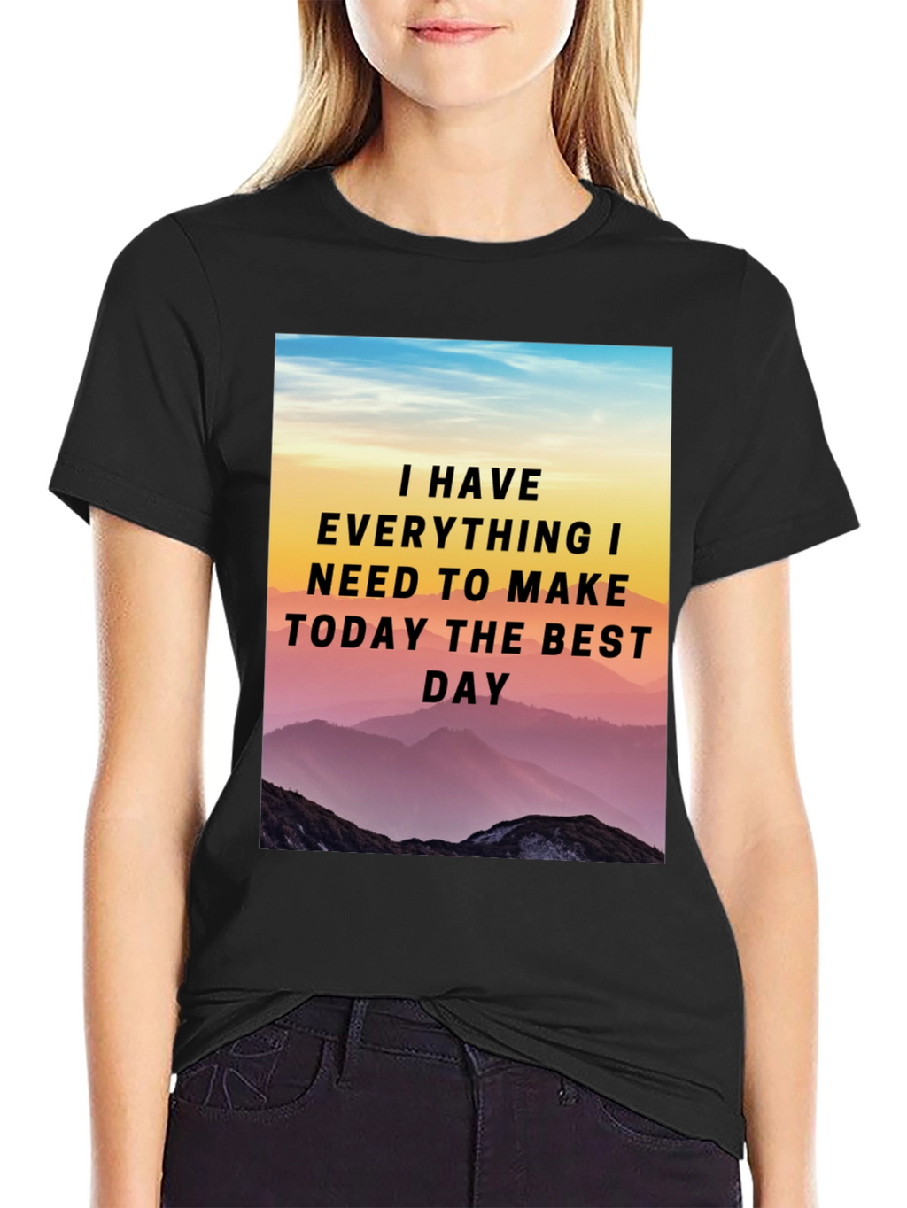 Motivational Mountain Scene T-Shirt