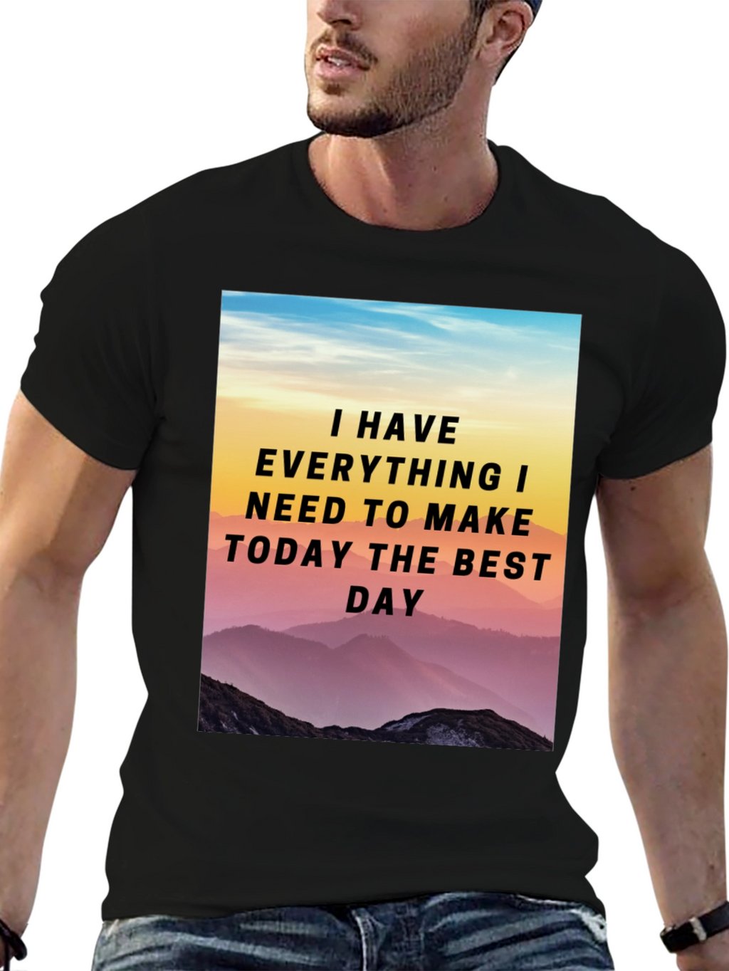 Motivational Mountain Scene T-Shirt