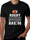 Rugby Mens Black Graphic T-Shirt