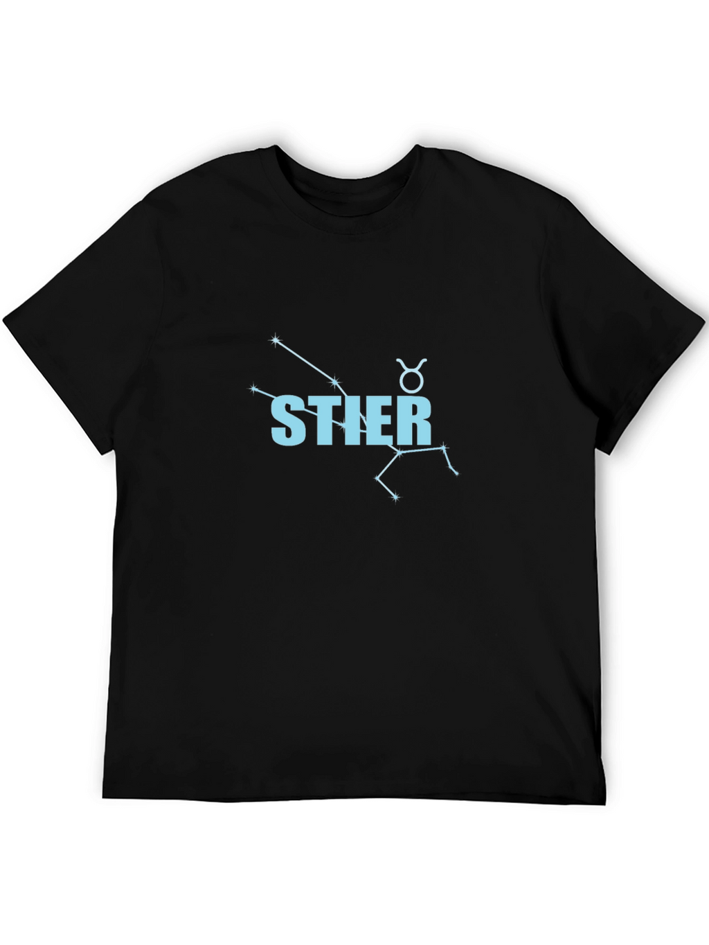 Black Taurus Zodiac Constellation T-Shirt
