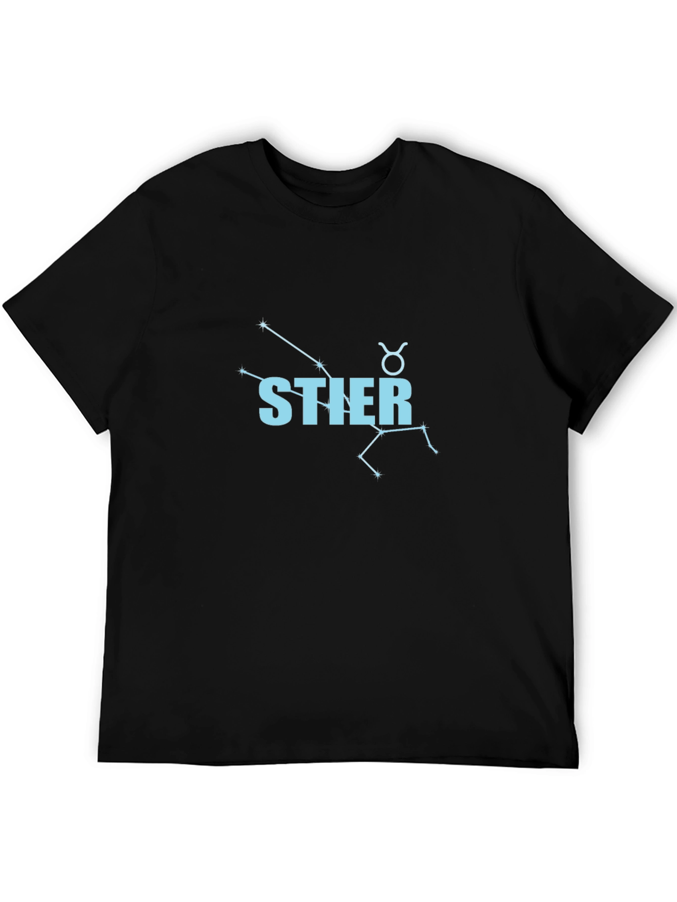 Black Taurus Zodiac Constellation T-Shirt